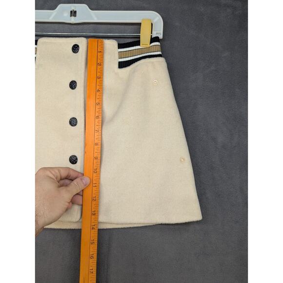 13DE MARZO Vintage Baseball Dress Lamb's Wool Skirt Mini Small - Picture 5 of 12